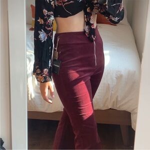 Y2K Burgundy Women's Pants